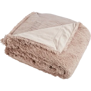 Плед Мягкий мех 200x220 см искусственный мех цвет серо-коричневый