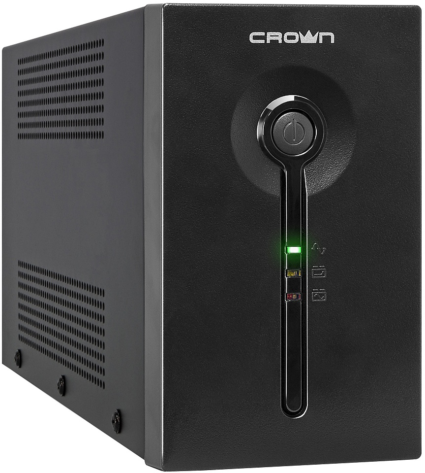 CMU-SP650 EURO Ups 650va/360w, металл, 1x12v/7ah, розетки 3*euro, трансформатор avr 140-290v, съёмный кабель 1.5 м, фильтр телефонной и ethernet линии rj-11 и rj-45, защита батареи, от перегрузки, от кз Crown Santreyd 