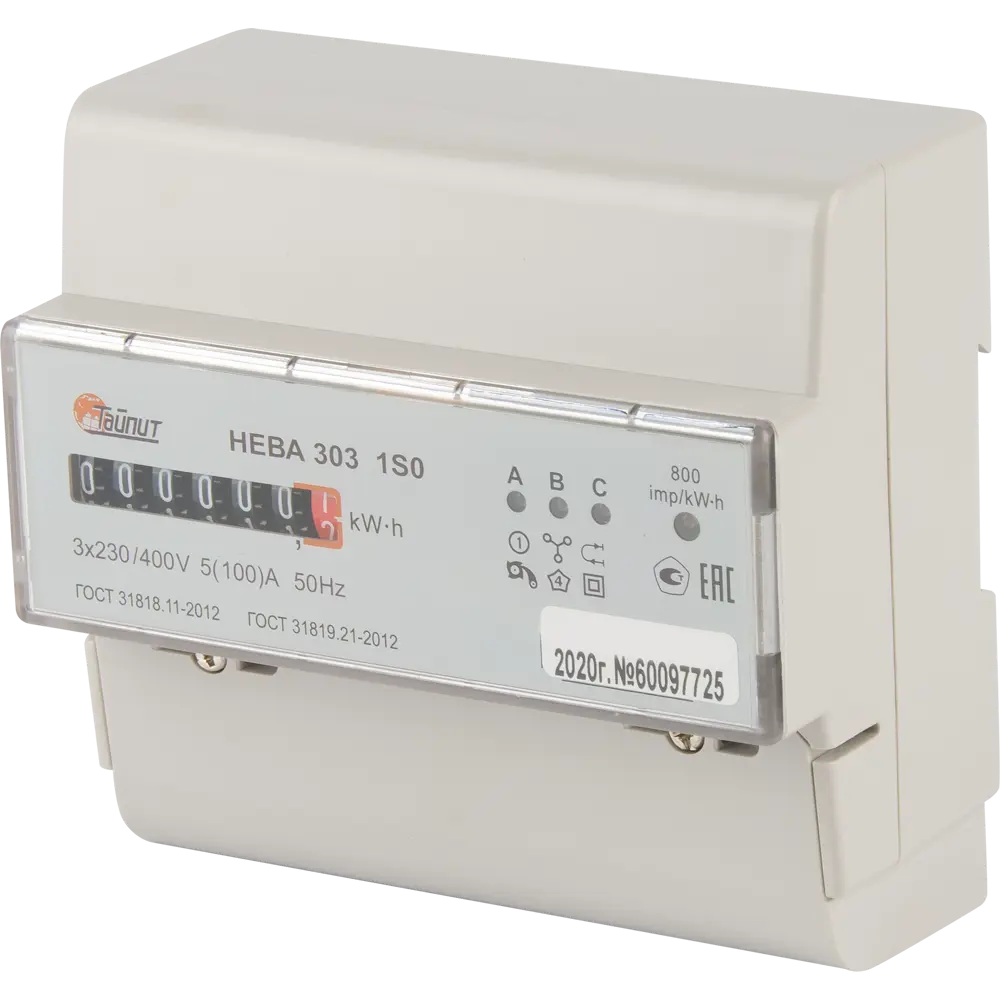 Счётчик электроэнергии Нева МТ 303, трёхфазный STLM-2141786 - Вид №1