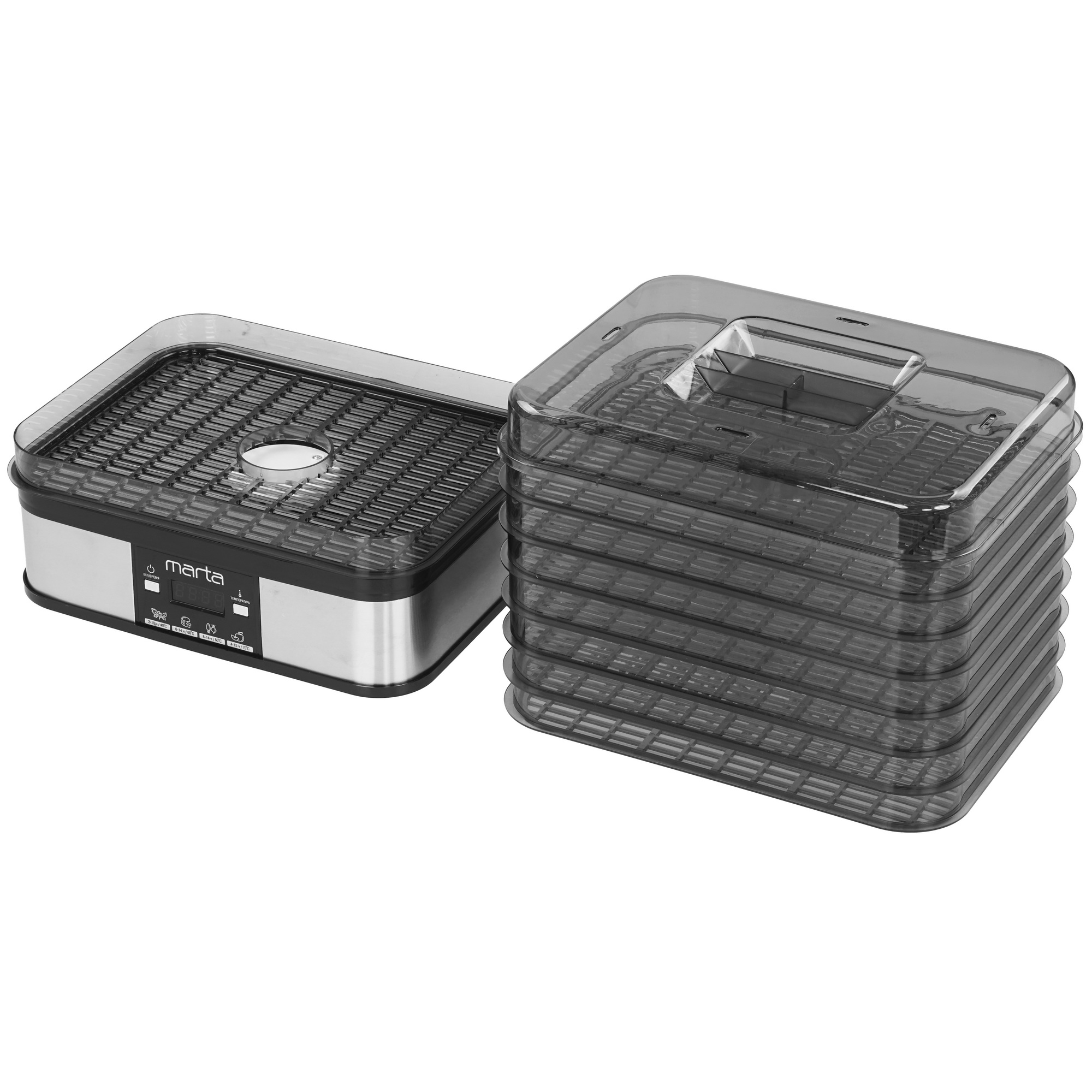 9921959 Сушилка для овощей и фруктов MARTA MT-FD1887A черный STDN-0113659 - Вид №5