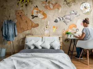 Tecnografica Флизелиновые прорезиненные обои для детей Collezioni d'arte 70219