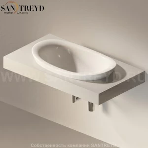 Flaminia IO e SI Столешница с отверстием под раковину серая IO75M1.7047