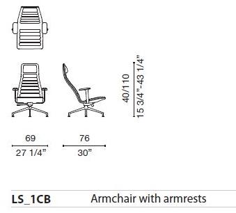 Cappellini Поворотный офисный стул Lotus sun-id-1410381 - Вид №13