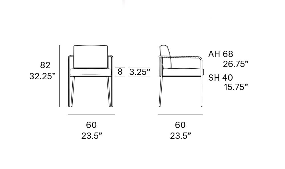 Тканевый садовый стул с подлокотниками EXPORMIM гнездо ARCH-00107980 - Вид №6