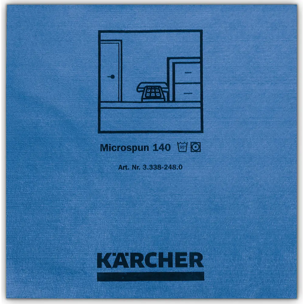 Салфетка для уборки Karcher Microspun микроволокно цвет синий 10 шт Santreyd STLM-2131445