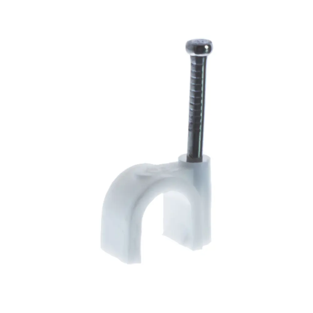 ЭКОПЛАСТ Скоба круглая для крепления кабеля 9,4×8,0 мм с гвоздем 50 шт 18176514 STLM-0009829