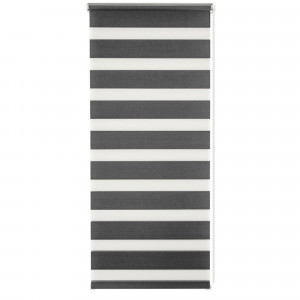 82614430 Штора рулонная день-ночь Miamoza Silver 40x160 см, цвет графит