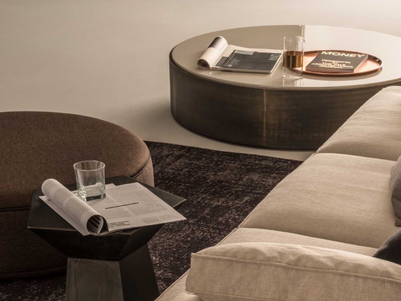 Металлический низкий круглый журнальный столик CASA Италия ARCH-00054538 - Вид №2