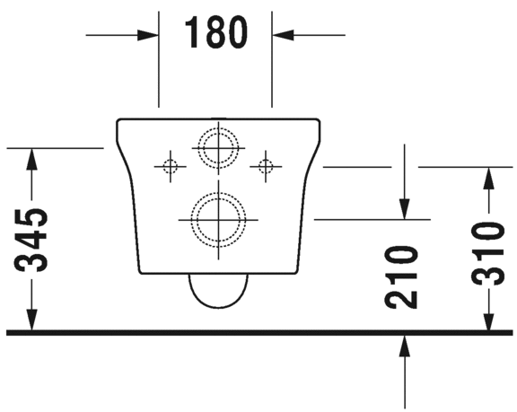 2561090000 Подвесной унитаз настенный Белый Duravit P3 Comforts Германия - Вид №4