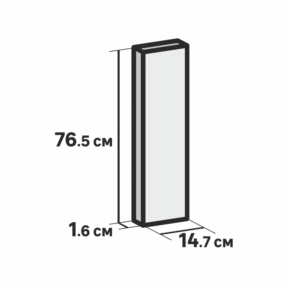 Фасад для кухонного шкафа Фатеж 14.7x76.5 см Delinia ID ЛДСП цвет белый 82011236 STLM-2065059 - Вид №7