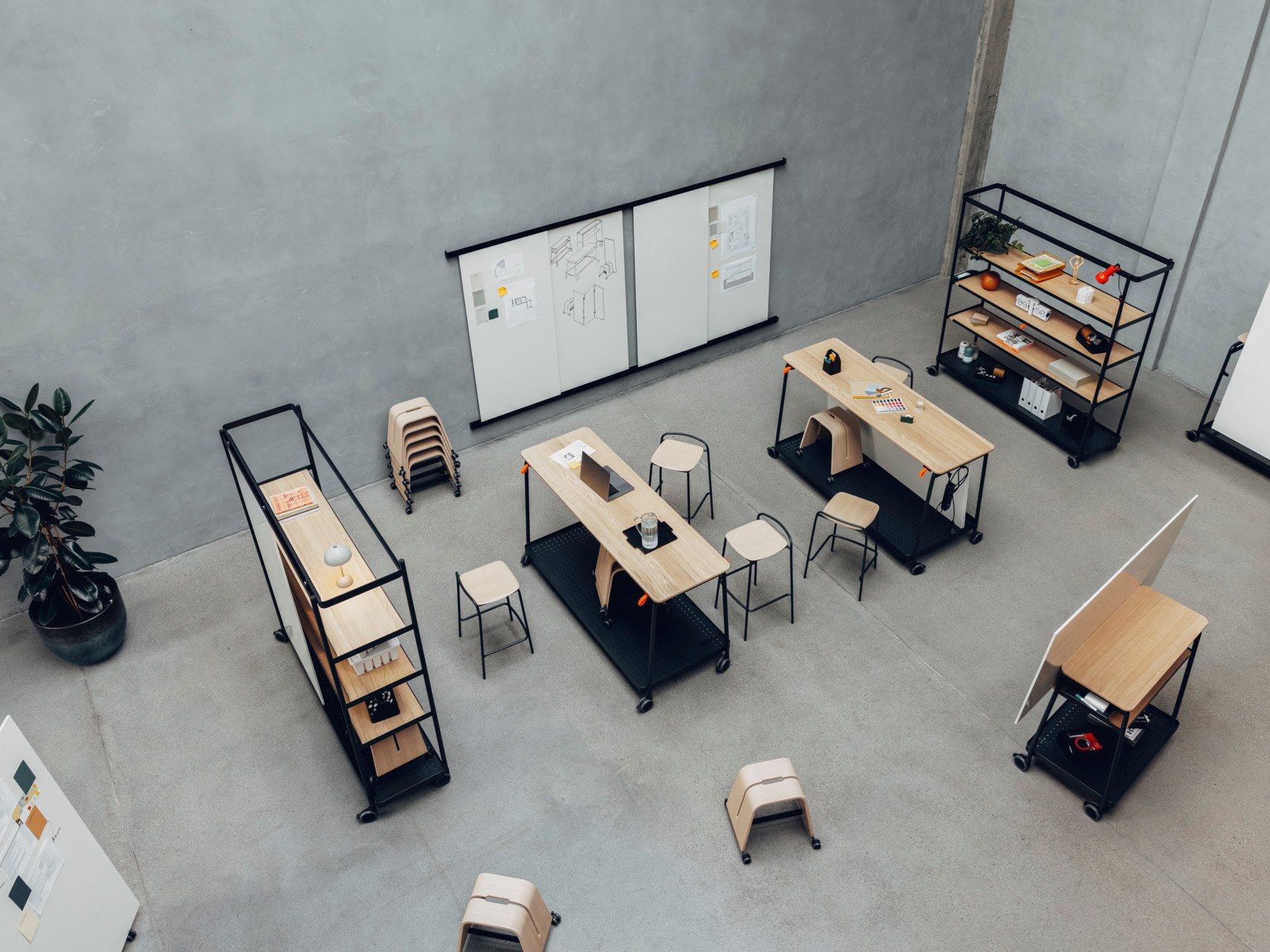 Высокий стол с колесами Brunner доски ARCH-00101423 - Вид №3