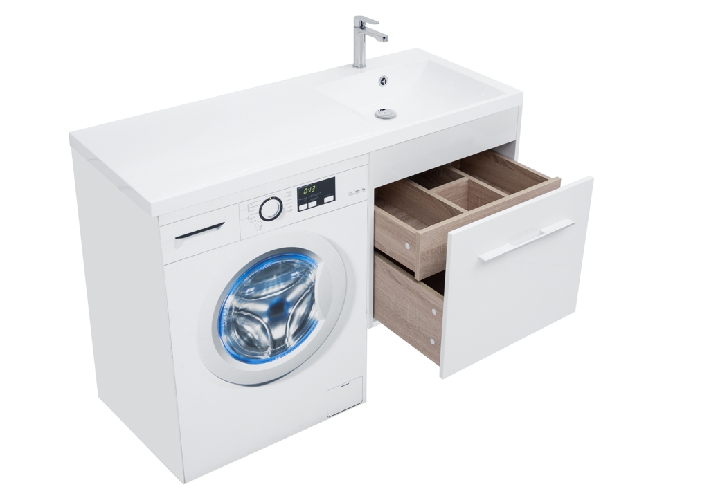 Тумба с раковиной Aquanet Августа 120 R белый 0021002600239568 - Вид №7