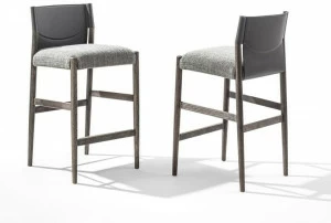 Porada Табурет из ясеня с кожаной и тканевой обивкой Twenty