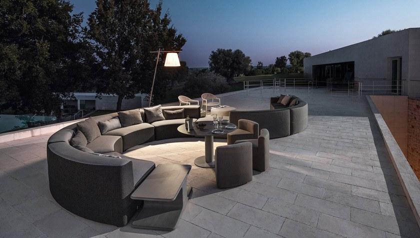 Varaschin Прямоугольный столик для сада из бетона Belt 221t - Вид №3