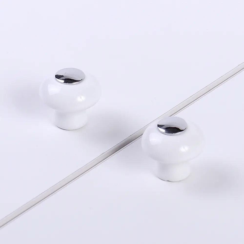 Керамическая ручка-кноб LARVIJ для мебели в белом цвете 87828314 STLM-0075961 - Вид №5