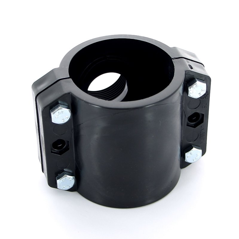 Врезка монтажная 75 x 1 1/4" ВР, 4 болта, для труб ПНД UNIDELTA 1019075005 - Вид №1