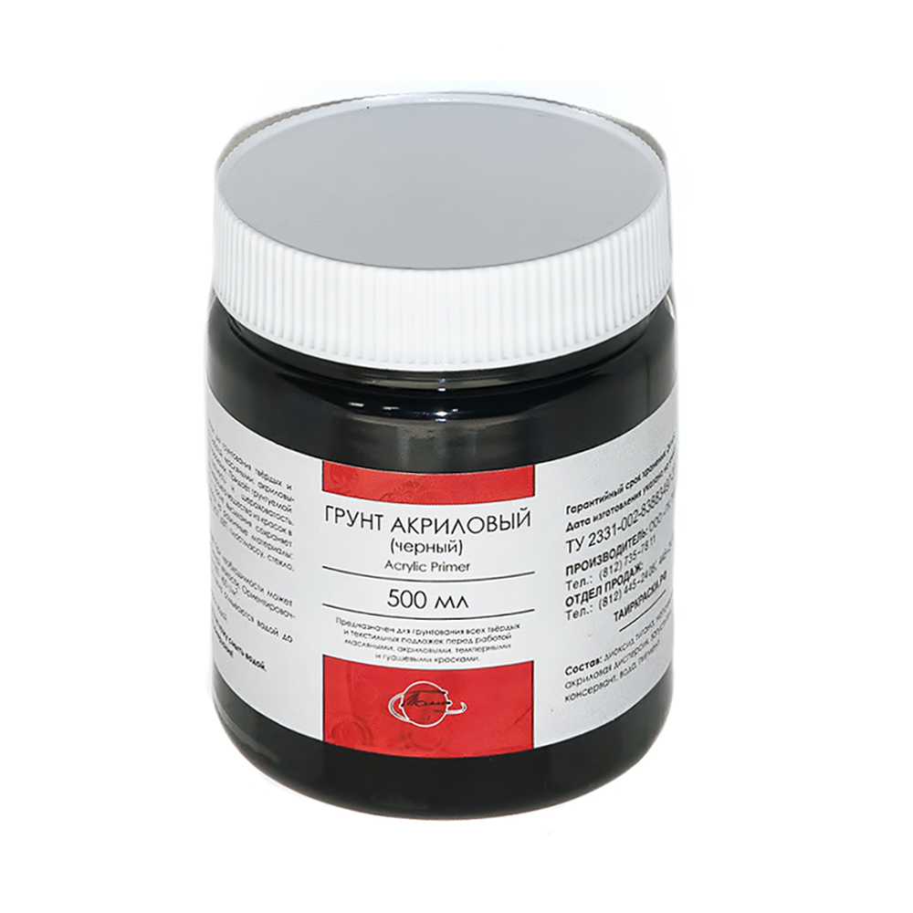 1305402 Грунт акриловый №1 500 мл черный ТАИР 