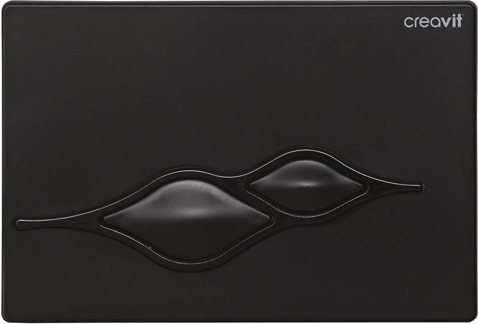 GP1002.01 Кнопка для инсталляции UFO черная матовая Creavit  - Вид №1