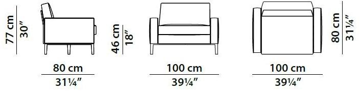 BAXTER Кожаное кресло Godard sun-id-1400492 - Вид №1