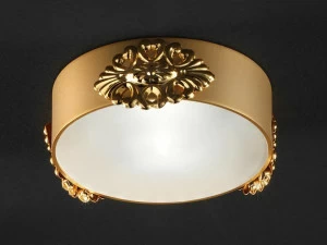 Masiero Полувстраиваемый круглый латунный потолочный светильник Brass & spots