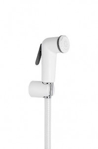 145BIO Комплект гигиенического душа для наружного подключения: лейка из ABS (C02454), цвет белый