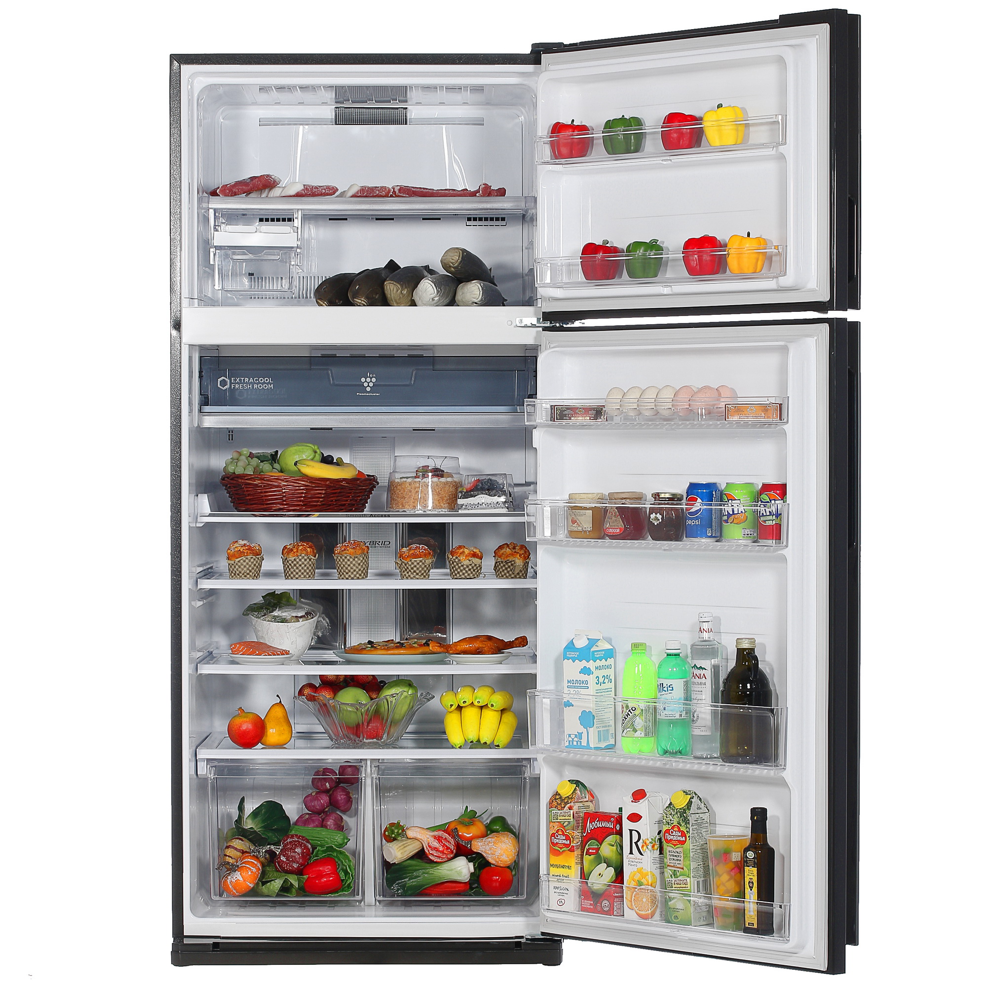 7919031 Холодильник с морозильником   Sharp SJXP59PGBK черный STDN-0144415 - Вид №10