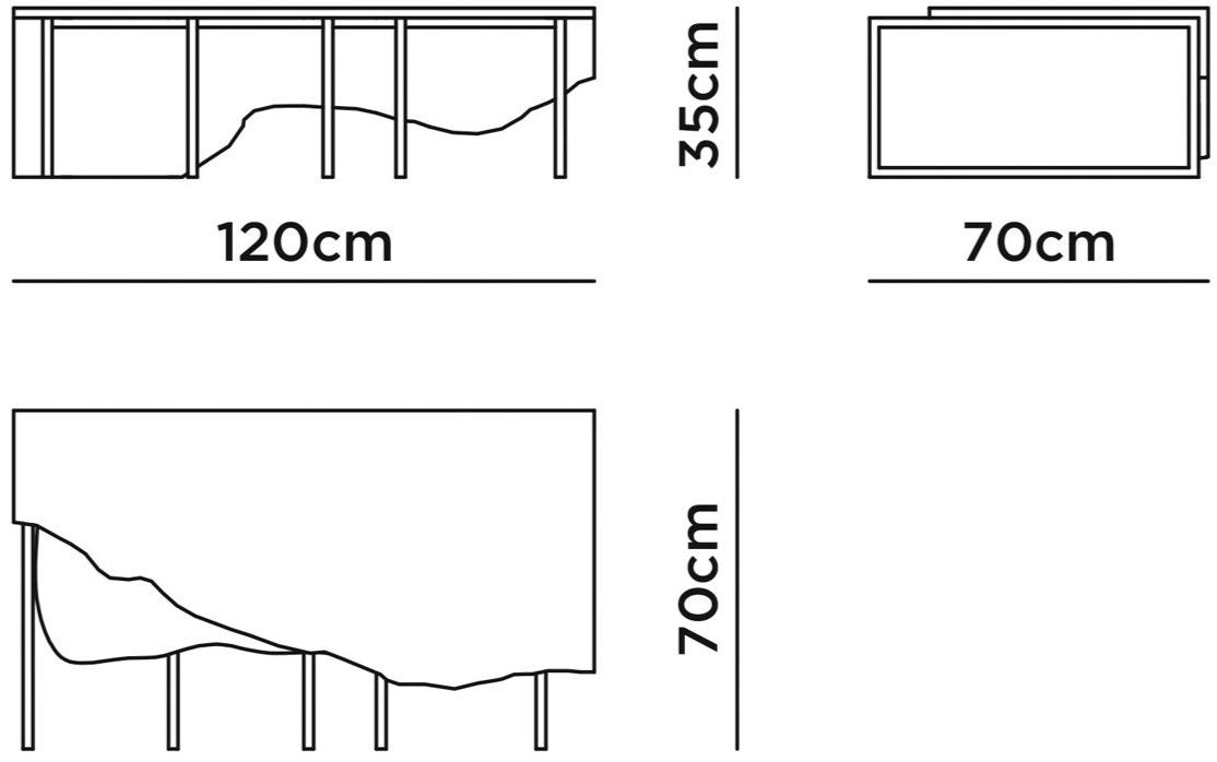 Greenapple Журнальный столик из мрамора black marquina и латуни Perfect raw G702420  - Вид №7