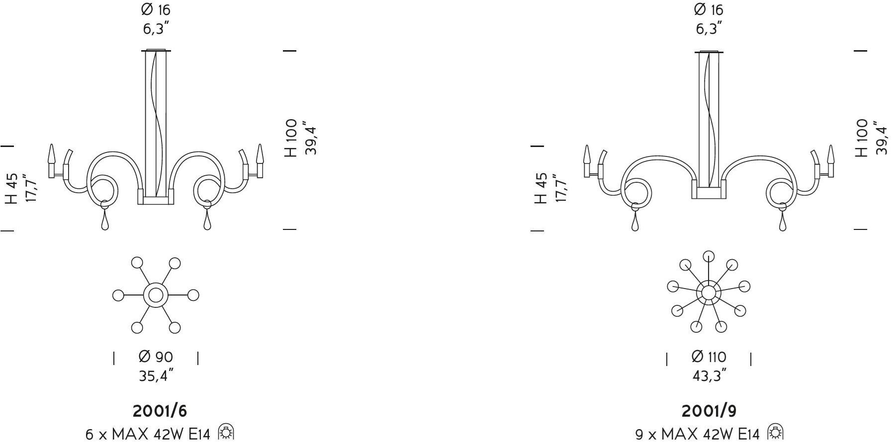 Sylcom Люстра из стекла с кристаллами Street 2001 - Вид №4