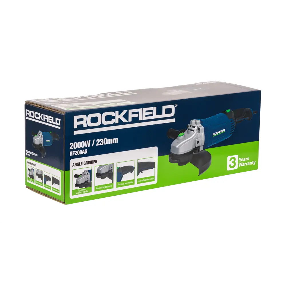 Угловая шлифовальная машина Rockfield RF200AG 2000Вт для мастерской 89366516 STLM-1578347 - Вид №9