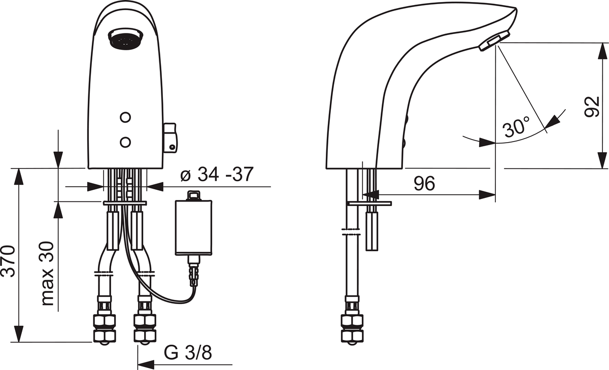 Oras 6150F Смеситель для умывальника, 6 V 6150F Electra Хром  - Вид №1