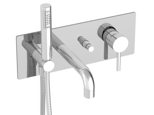 Настенный смеситель для ванны со сбалансированным переключателем давления