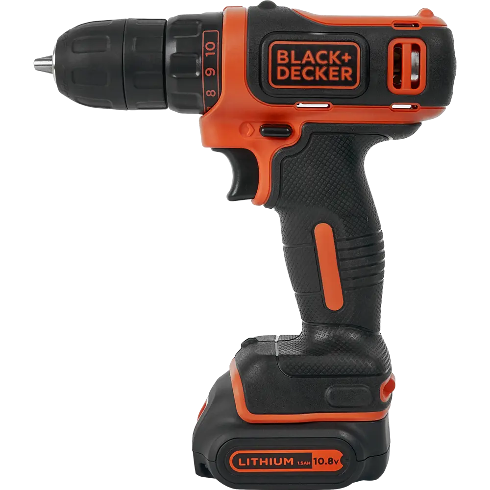 Шуруповерт аккумуляторный Black&Decker BDCDD12 10.8 В Li-ion, 2х1.5 Ач BLACK + DECKER STLM-2212243 - Вид №1