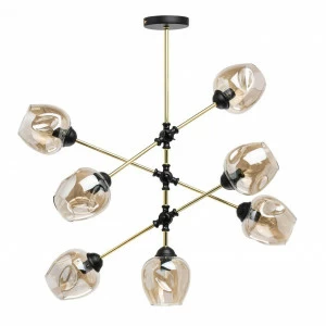 Люстра потолочная медь De Markt Гамбург 605013107 DE MARKT ДИЗАЙНЕРСКИЕ, ГАМБУРГ 00-3834584 Медь;прозрачный