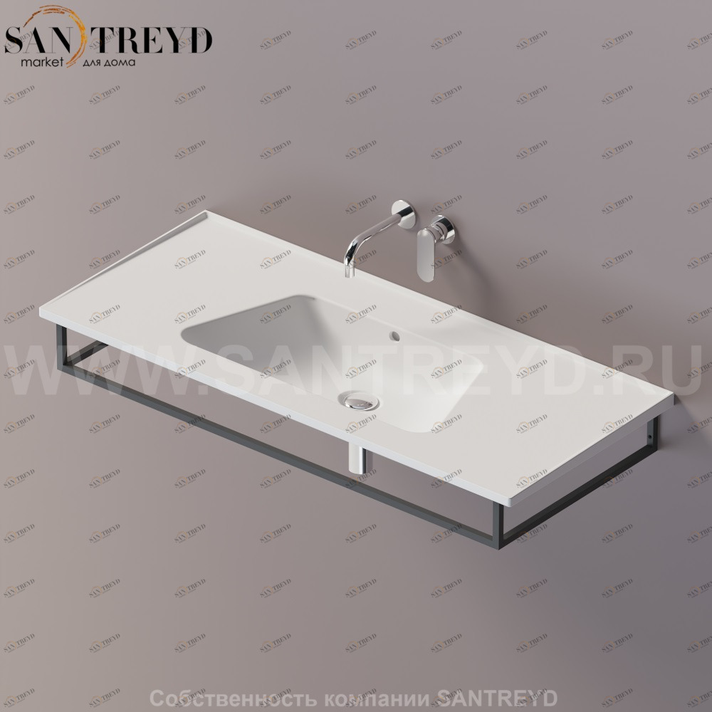 Flaminia BLOOM Металлический держатель 120 см для раковин черный BM120S.N Ceramica Flaminia