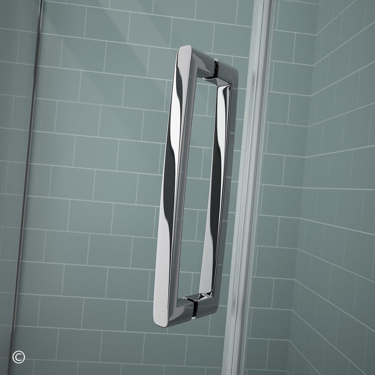 Тонкая ручка Arysto Ten 1 дверной смещенный квадрант Merlyn  - Вид №1