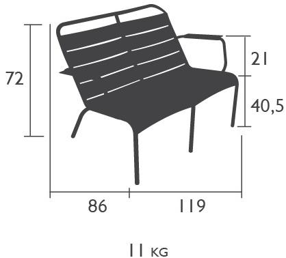 Fermob Садовое кресло из алюминия с двойным штабелированием Luxembourg 4105 - Вид №1