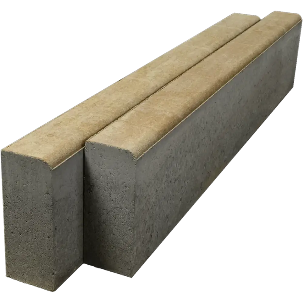 Бордюр тротуарный BRAER 1000x80x200 мм цвет миндаль STLM-2194807