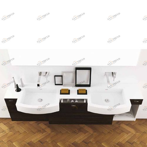 47149 Полувстраиваемая раковина консольная 50 см белая MOMA Design Woodtower 