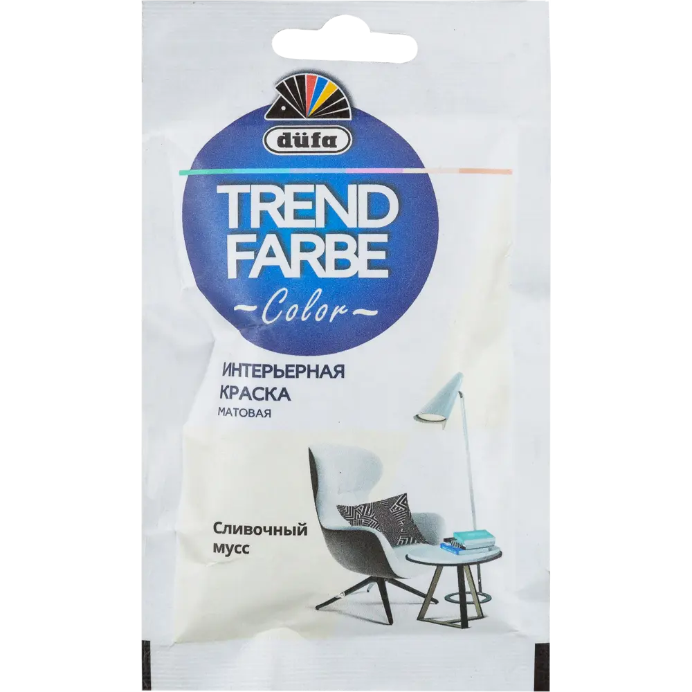 Краска для стен и потолков Trend Farbe цвет Сливочный мусс 50 мл Dufa STLM-2104527