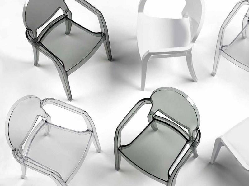SCAB DESIGN Штабелируемый стул из поликарбоната с подлокотниками Igloo sun-id-1450060 - Вид №2