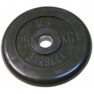 MB51-25 Диск обрезиненый черный mb barbell mb51-25 MB Barbell
