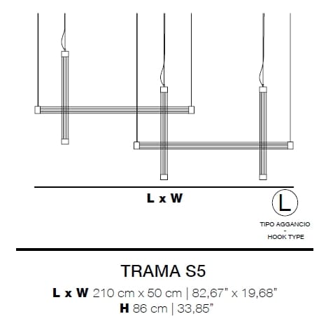 Подвесной светильник из боросиликатного стекла Euroluce Lampadari текстура ARCH-00105244 - Вид №2