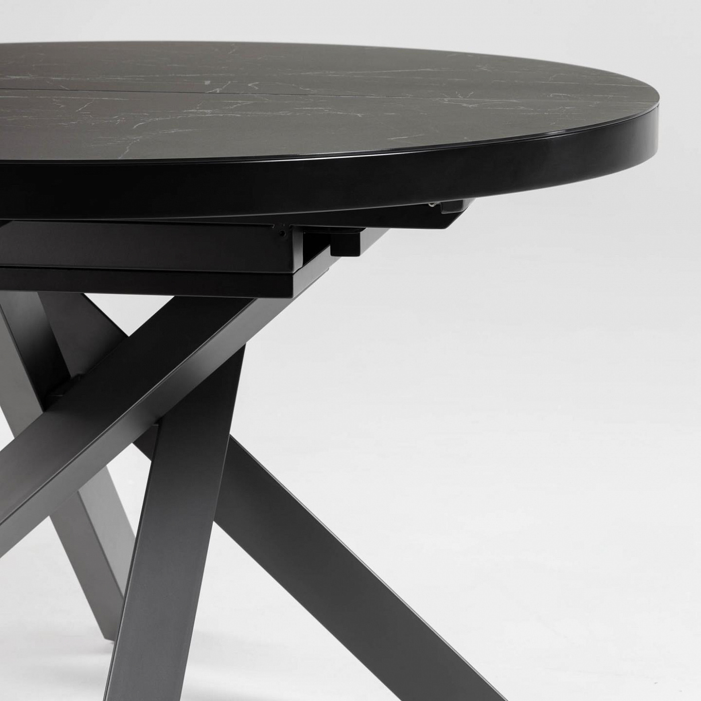 089046 Стол раздвижной Ø 120 (160) cm керамика La Forma Vashti  - Вид №1