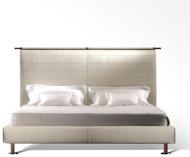 Giorgetti Кожаная кровать с высоким изголовьем sun-id-1423965 - Вид №1