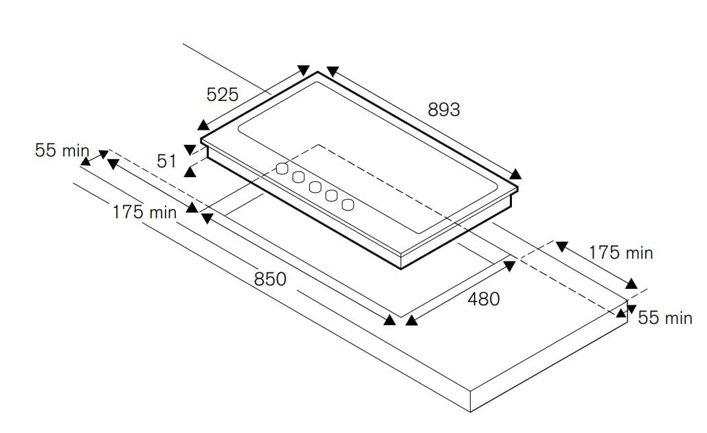 Стеклянная встраиваемая газовая плита Bertazzoni ARCH-00037915 - Вид №2