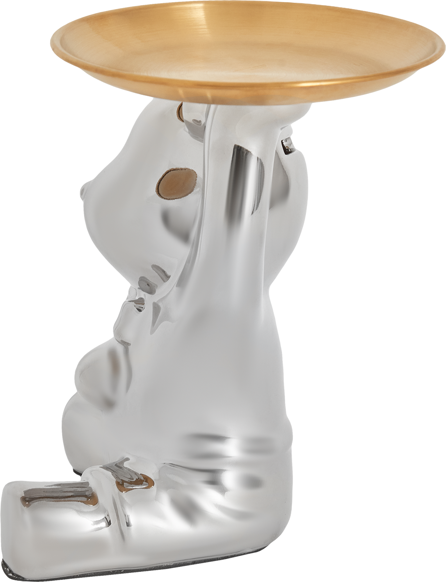 Декоративная подставка Мишка керамическая серебристая 18×20 см 86383346 Santreyd STLM-0068369 - Вид №2