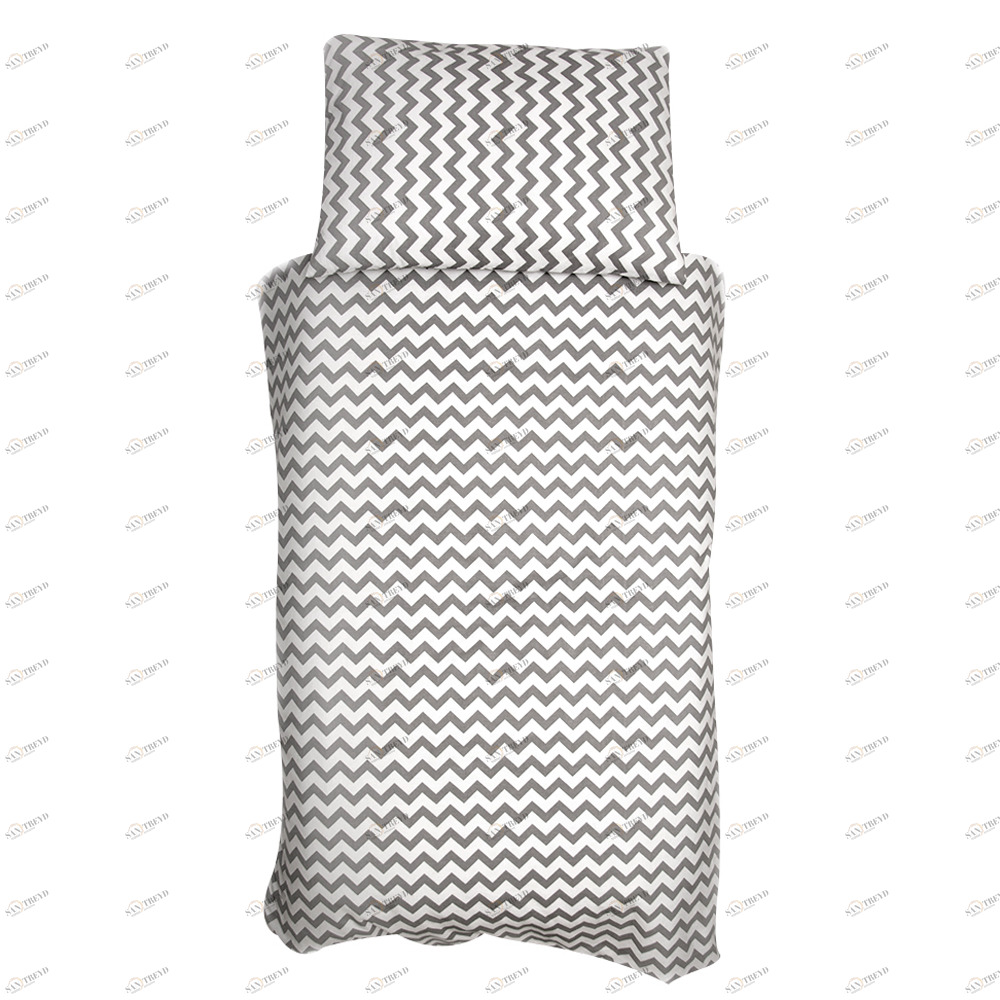 Детское постельное белье "Зигзаги" серое БЕЛЬМАРКО  327404 Серый Santreyd 