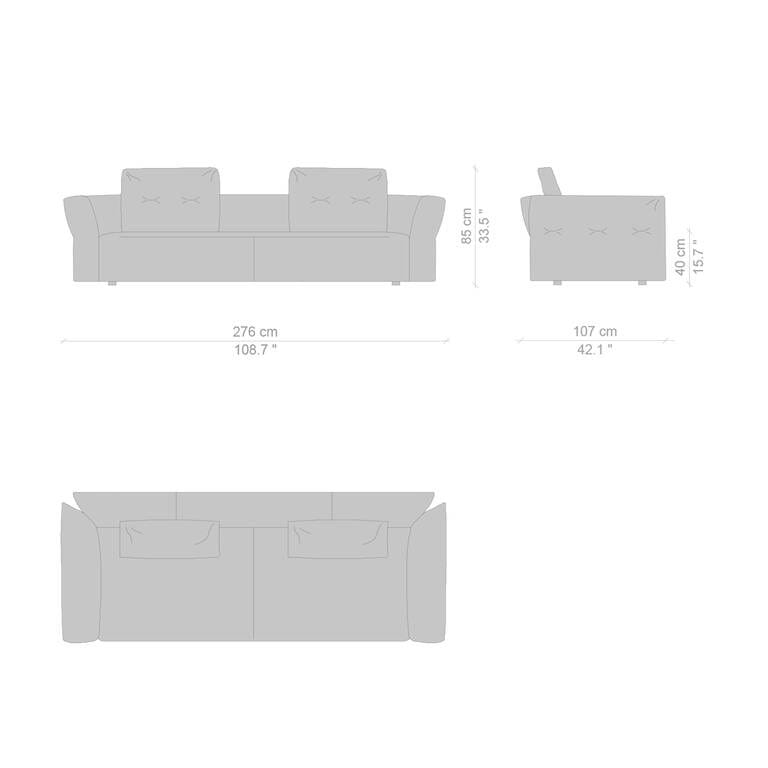 Съемный диван из ткани CASSINA Sengu ARCH-00093815 - Вид №15