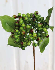 1551 883 a3 Искусственные ягоды на палочке, 30 см, зеленые H-andreas