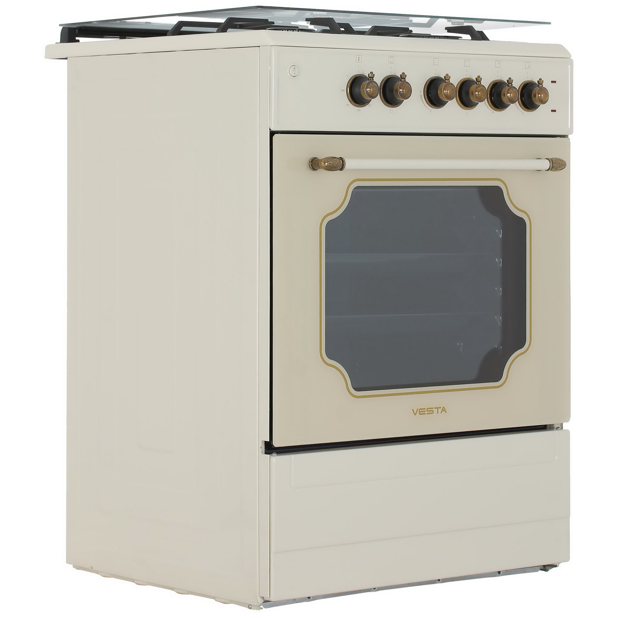 9030625 Комбинированная плита Vesta Valencia VKE 10-E Retro CHU бежевый STDN-0085500 - Вид №1